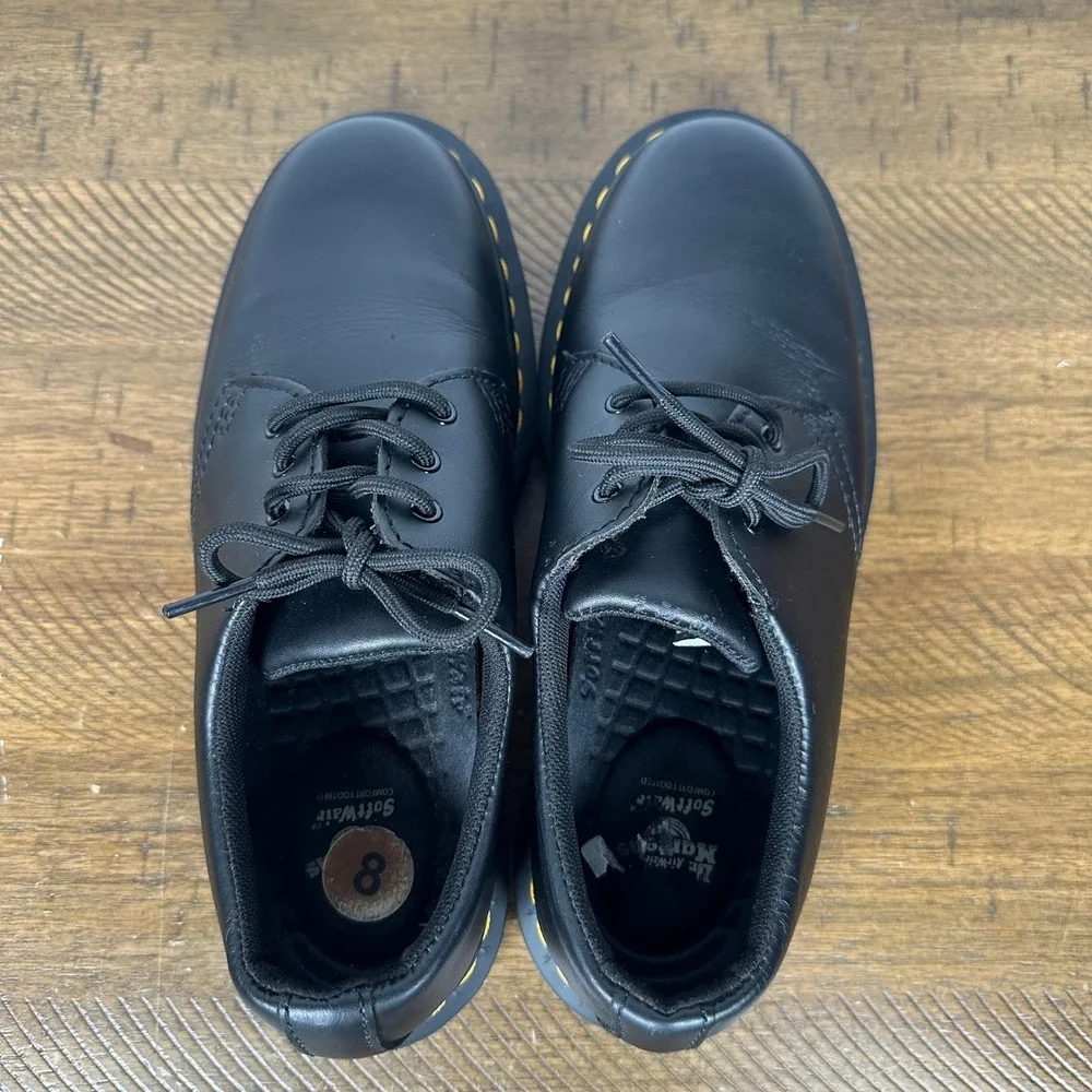 Dr. Martens Shoes Mens 8 Womens 9 Black Slip Resistant Work Oxford Leather Y2K